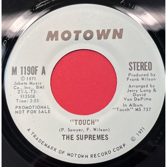 The Supremes Touch 45 Soul Promo WLP Motown 1190F 1971 VG+ - Picture 1 of 4